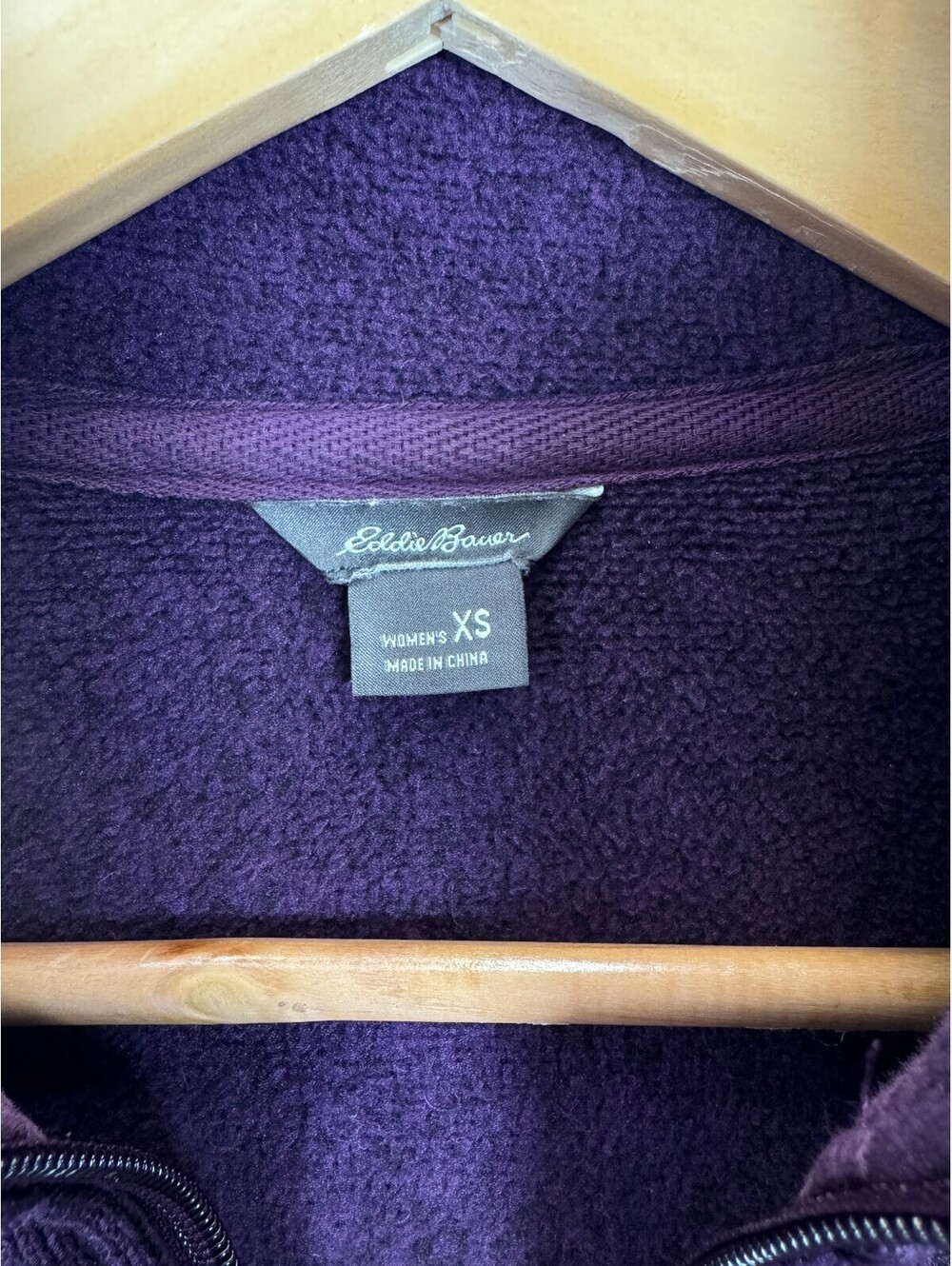 Eddie Bauer Radiator Fleece Jacket Women XS Purple Full Zip Mock Neck Outdoor - Picture 4 of 11